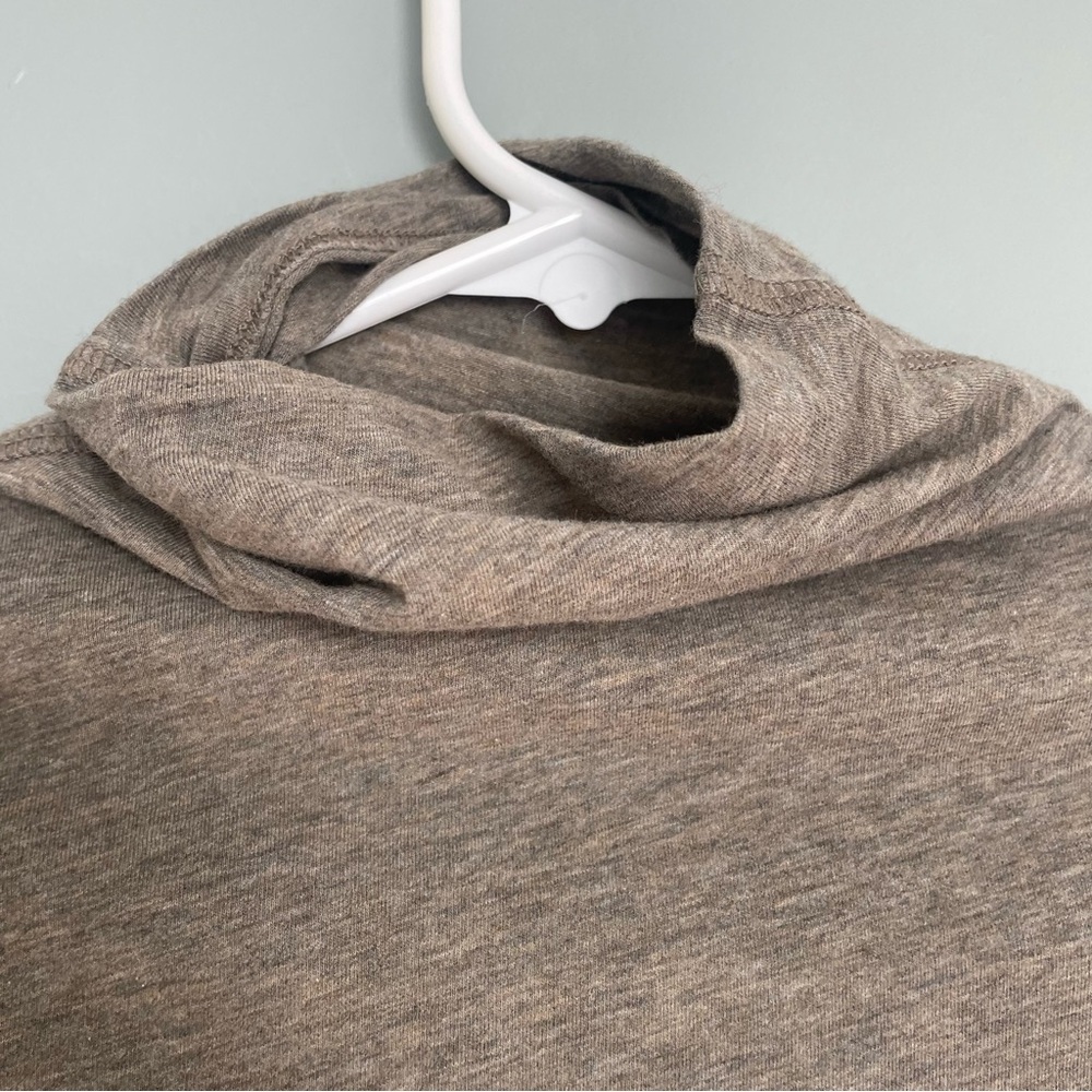 Vince Favorite Turtleneck Beige | Tan Cotton Blend - Picture 3 of 8